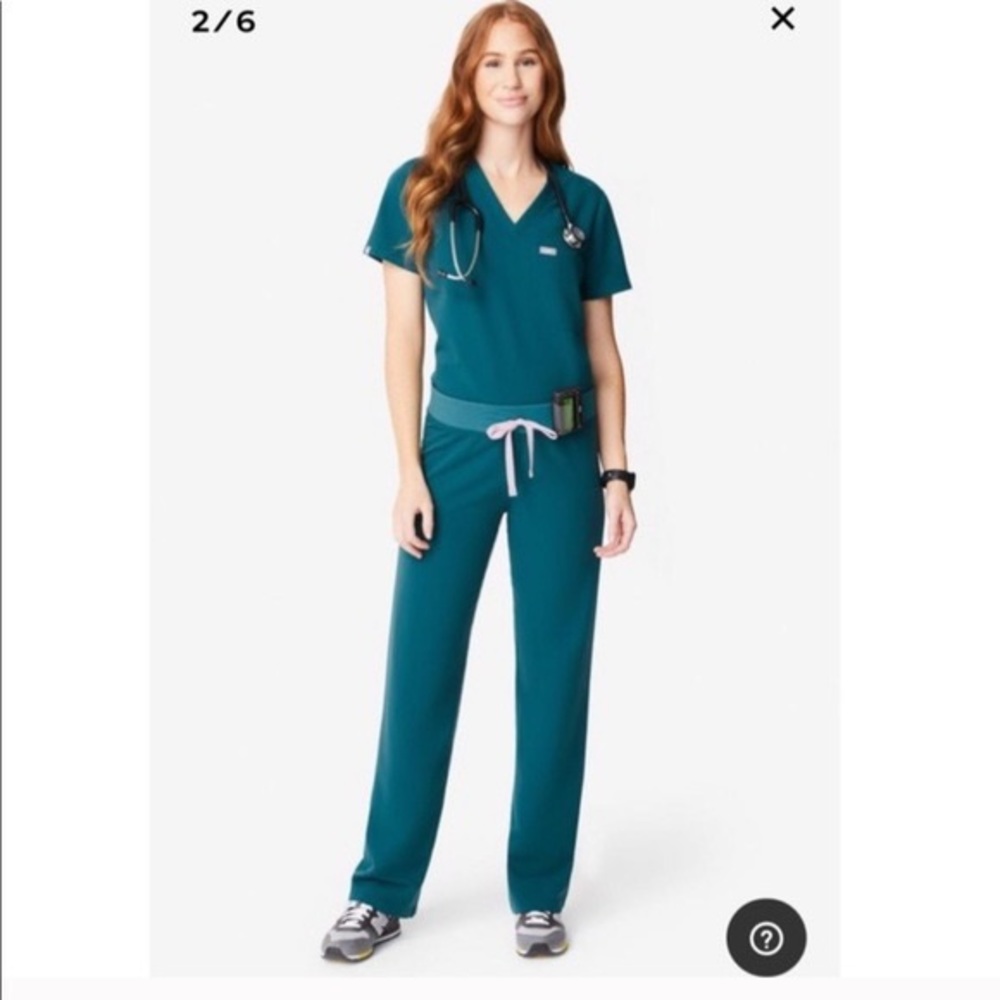 Figs Caribbean blue scrub set